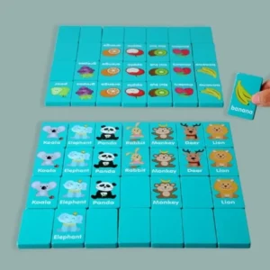 animal educational memory matching game banner 1