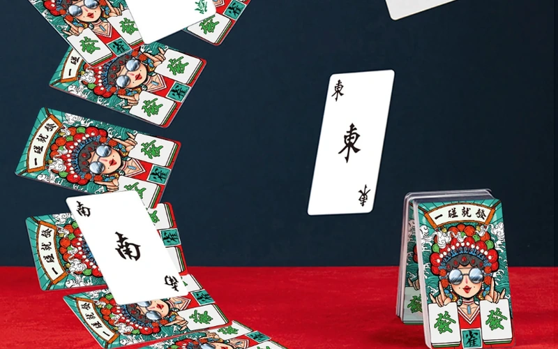 China-Chic Waterproof Travel Mahjong Cards